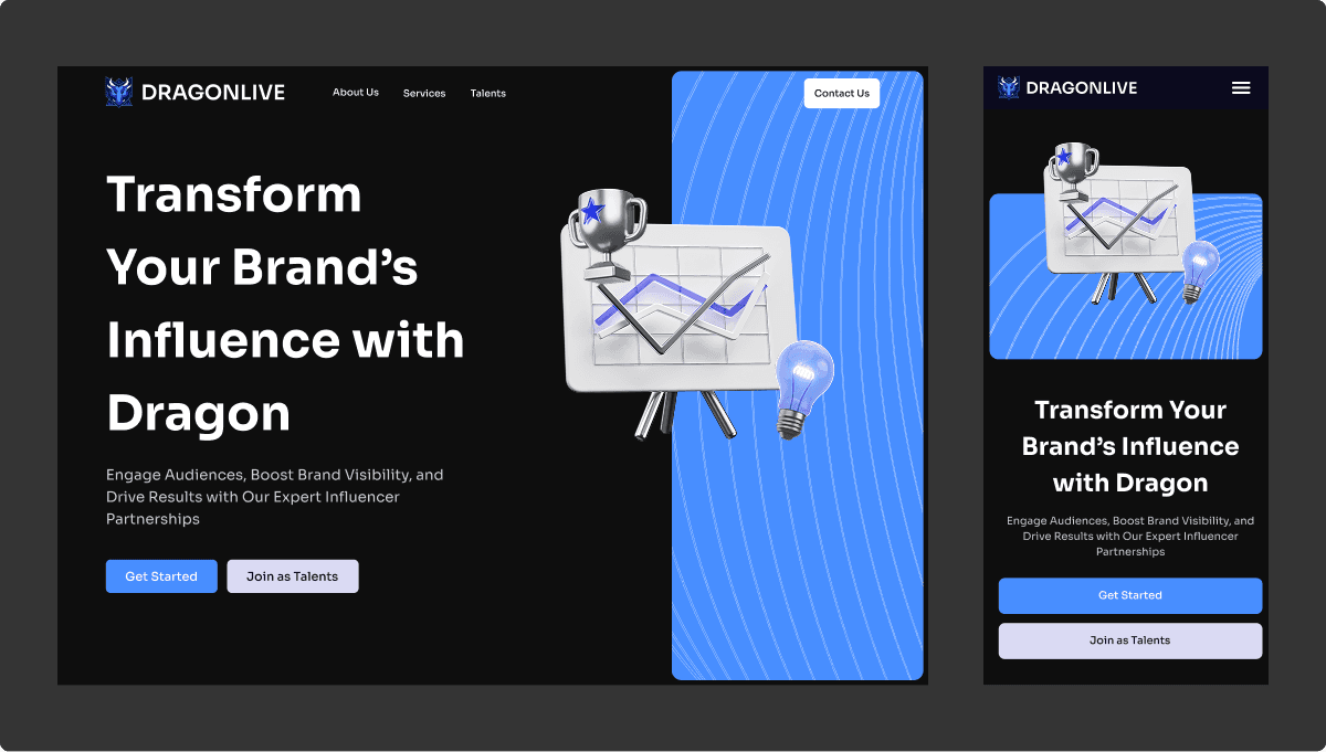Dragonlive Agency : Landing Page