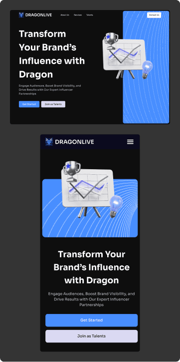 Dragonlive Agency : Landing Page